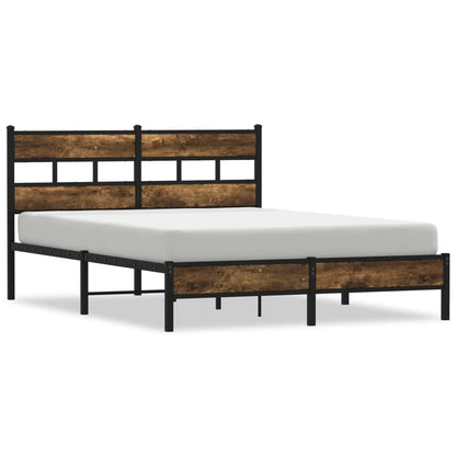 vidaXL Bed Frame without Mattress with Headboard Sonoma Oak 160x200 cm