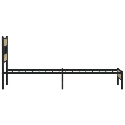 vidaXL Bed Frame without Mattress Sonoma Oak 75x190 cm Small Single Engineered Wood