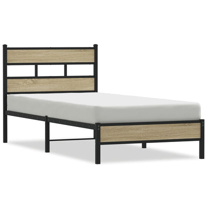 vidaXL Bed Frame without Mattress Sonoma Oak 90x200 cm Engineered Wood