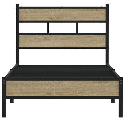 vidaXL Bed Frame without Mattress Sonoma Oak 90x200 cm Engineered Wood