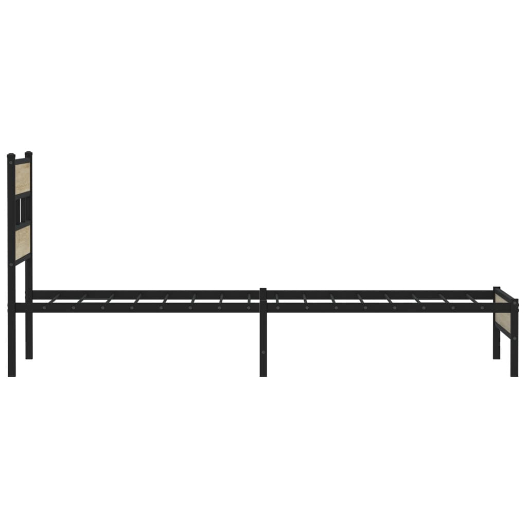 vidaXL Bed Frame without Mattress Sonoma Oak 90x200 cm Engineered Wood