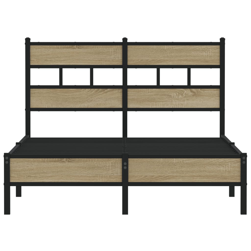 vidaXL Bed Frame without Mattress Sonoma Oak 120x200 cm Engineered Wood