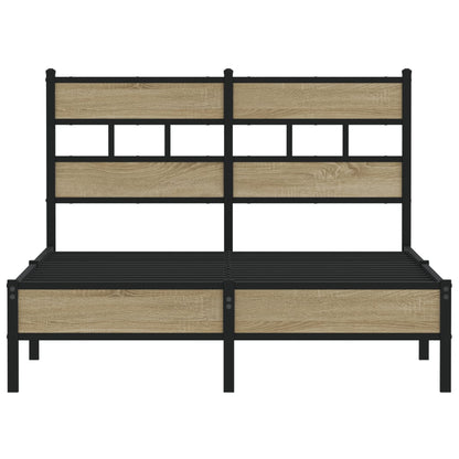 vidaXL Bed Frame without Mattress Sonoma Oak 120x200 cm Engineered Wood