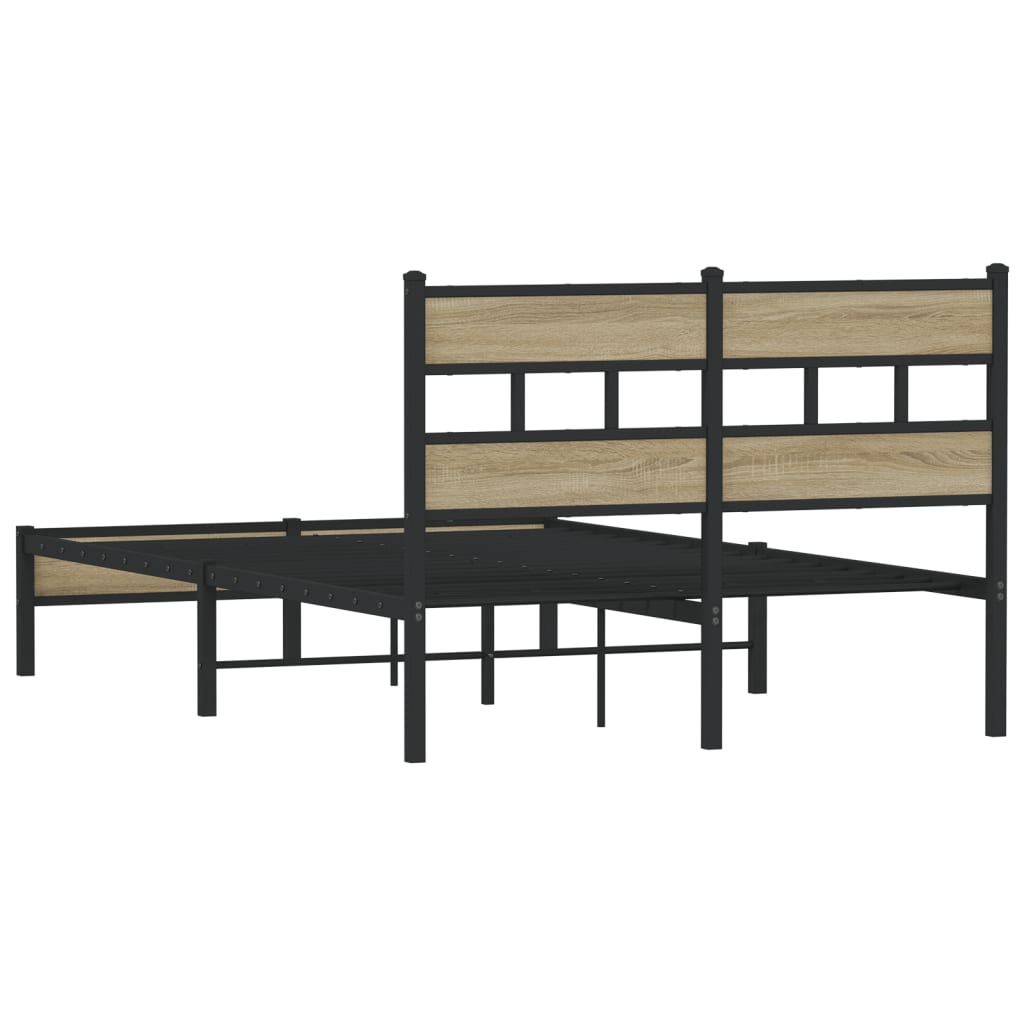 vidaXL Bed Frame without Mattress Sonoma Oak 120x200 cm Engineered Wood