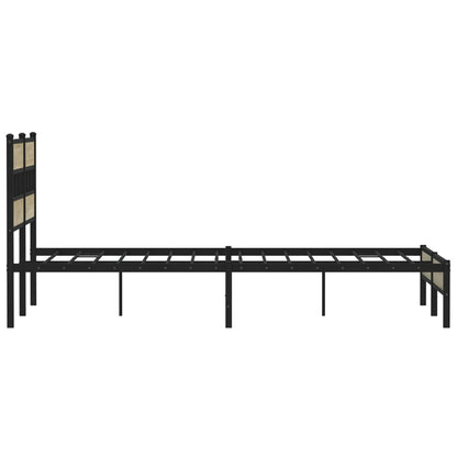 vidaXL Bed Frame without Mattress Sonoma Oak 140x190 cm Engineered Wood
