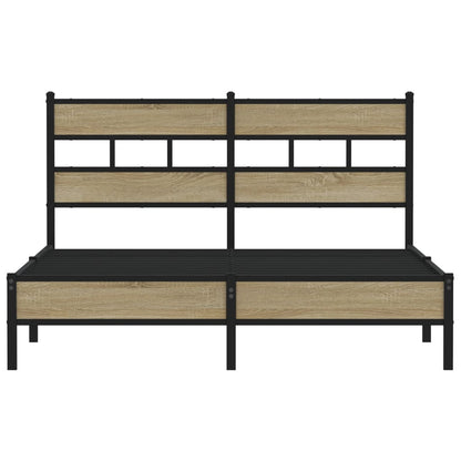 vidaXL Bed Frame without Mattress Sonoma Oak 160x200 cm Engineered Wood