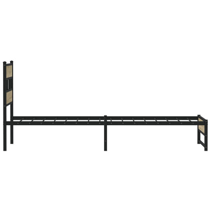 vidaXL Metal Bed Frame without Mattress Sonoma Oak 80x200 cm