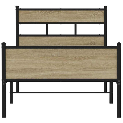 vidaXL Bed Frame without Mattress Sonoma Oak 80x200 cm Engineered Wood