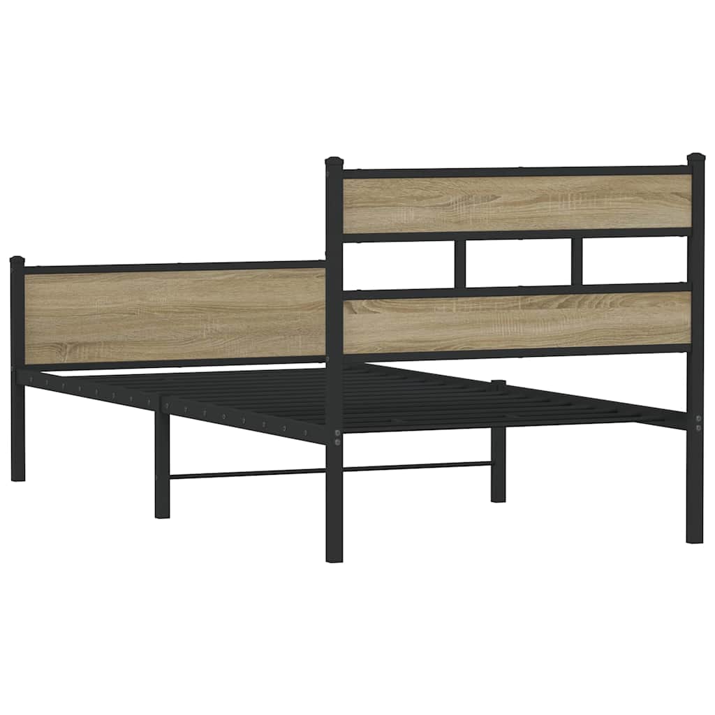 vidaXL Bed Frame without Mattress Sonoma Oak 80x200 cm Engineered Wood