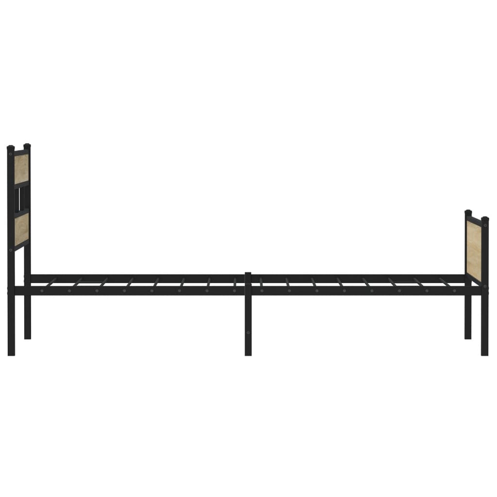 vidaXL Bed Frame without Mattress Sonoma Oak 90x190 cm Single Engineered Wood