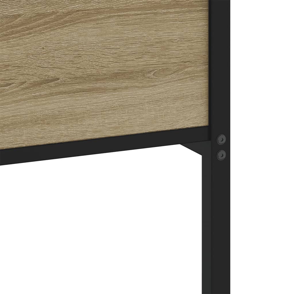 vidaXL Bed Frame without Mattress Sonoma Oak 90x190 cm Single Engineered Wood