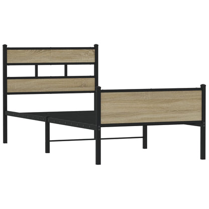 vidaXL Bed Frame without Mattress Sonoma Oak 90x200 cm Engineered Wood
