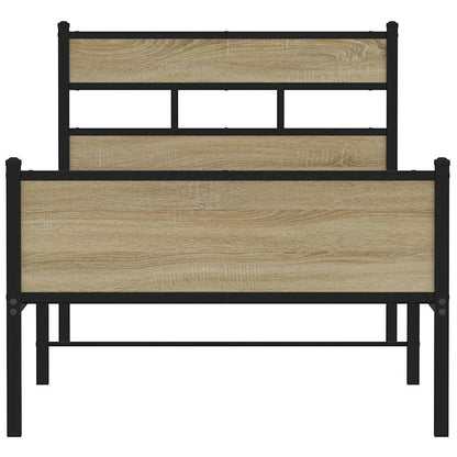 vidaXL Bed Frame without Mattress Sonoma Oak 90x200 cm Engineered Wood