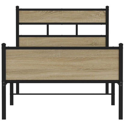 vidaXL Bed Frame without Mattress Sonoma Oak 100x200 cm Engineered Wood