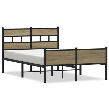 vidaXL Bed Frame without Mattress Sonoma Oak 120x200 cm Engineered Wood