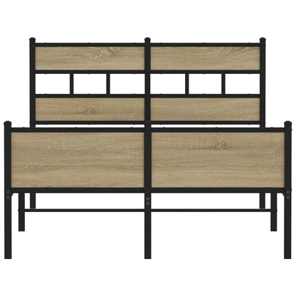 vidaXL Bed Frame without Mattress Sonoma Oak 120x200 cm Engineered Wood