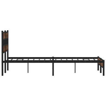 vidaXL Bed Frame without Mattress Brown Oak 137x190 cm Engineered Wood