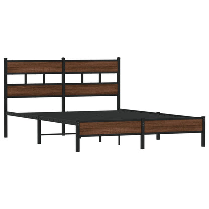 vidaXL Bed Frame without Mattress Brown Oak 160x200 cm Engineered Wood