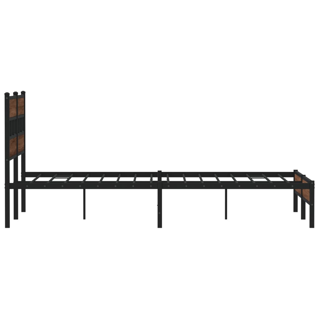 vidaXL Bed Frame without Mattress Brown Oak 160x200 cm Engineered Wood