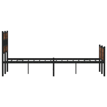 vidaXL Bed Frame without Mattress Brown Oak 120x190 cm Small Double Engineered Wood