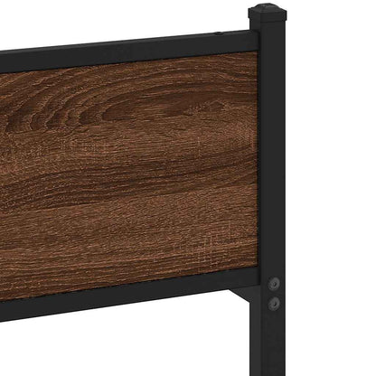 vidaXL Bed Frame without Mattress Brown Oak 150x200 cm King Size Engineered Wood