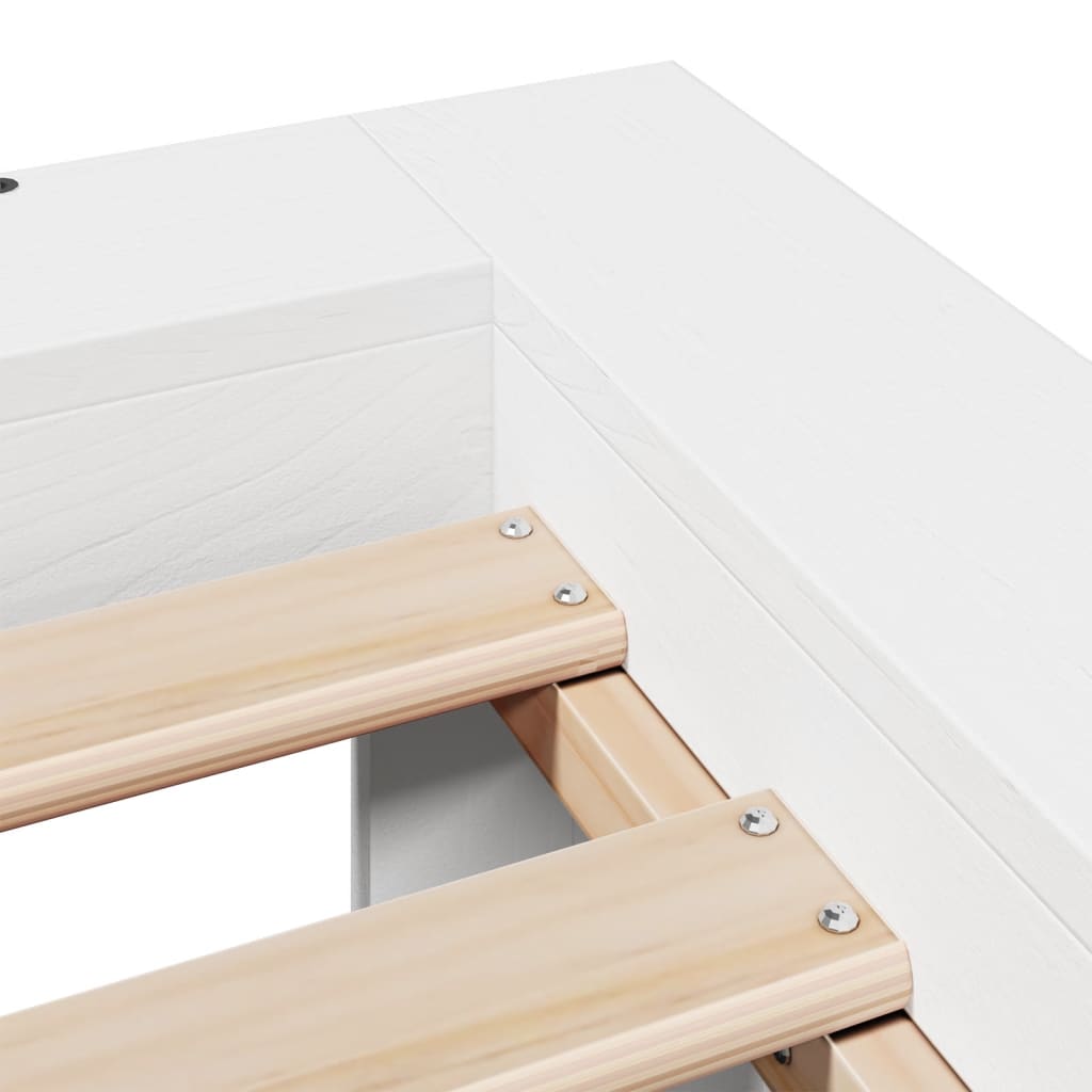 vidaXL Bed Frame without Mattress White 160x200 cm Solid Wood Pine
