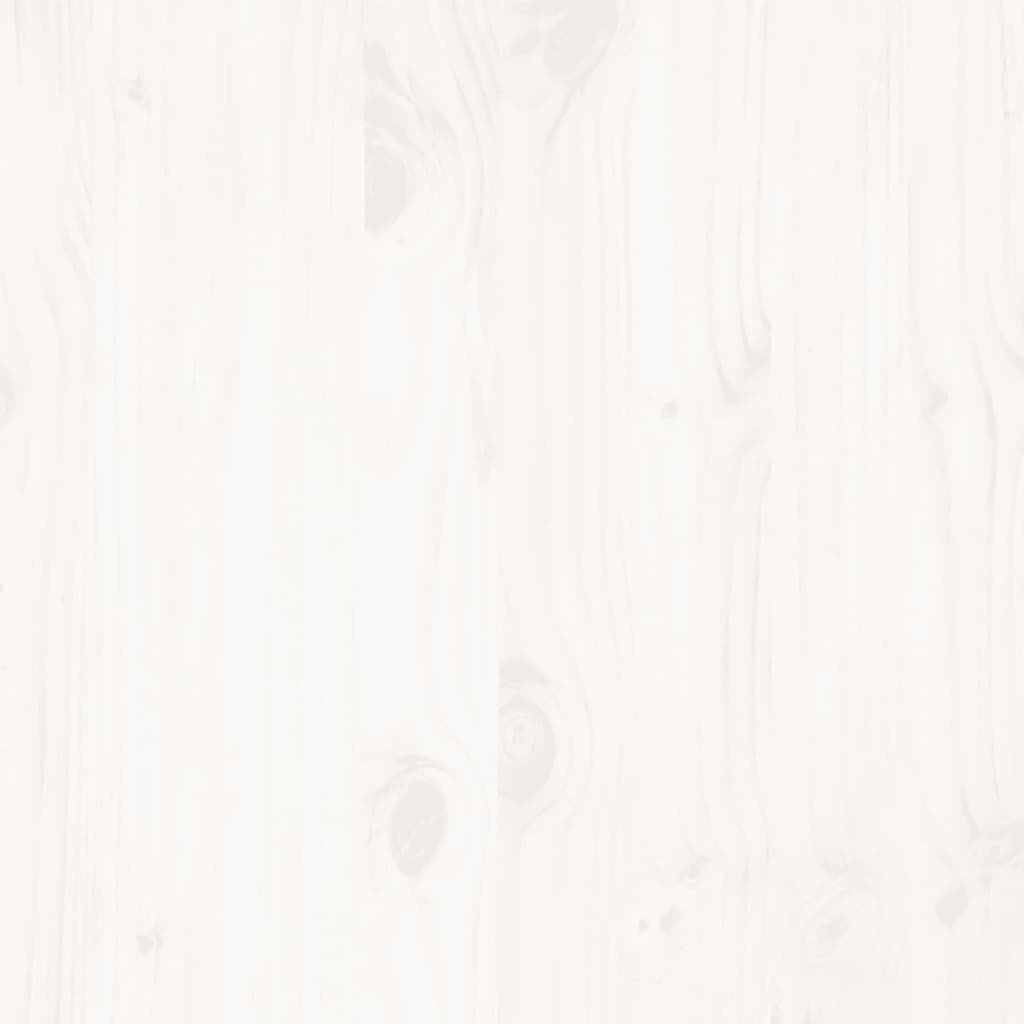 vidaXL Bed Frame without Mattress White 150x200 cm King Size Solid Wood Pine