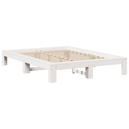 vidaXL Bed Frame without Mattress White 140x200 cm Solid Wood Pine