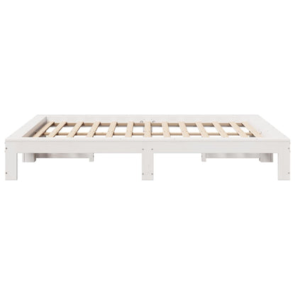 vidaXL Bed Frame without Mattress White 140x200 cm Solid Wood Pine