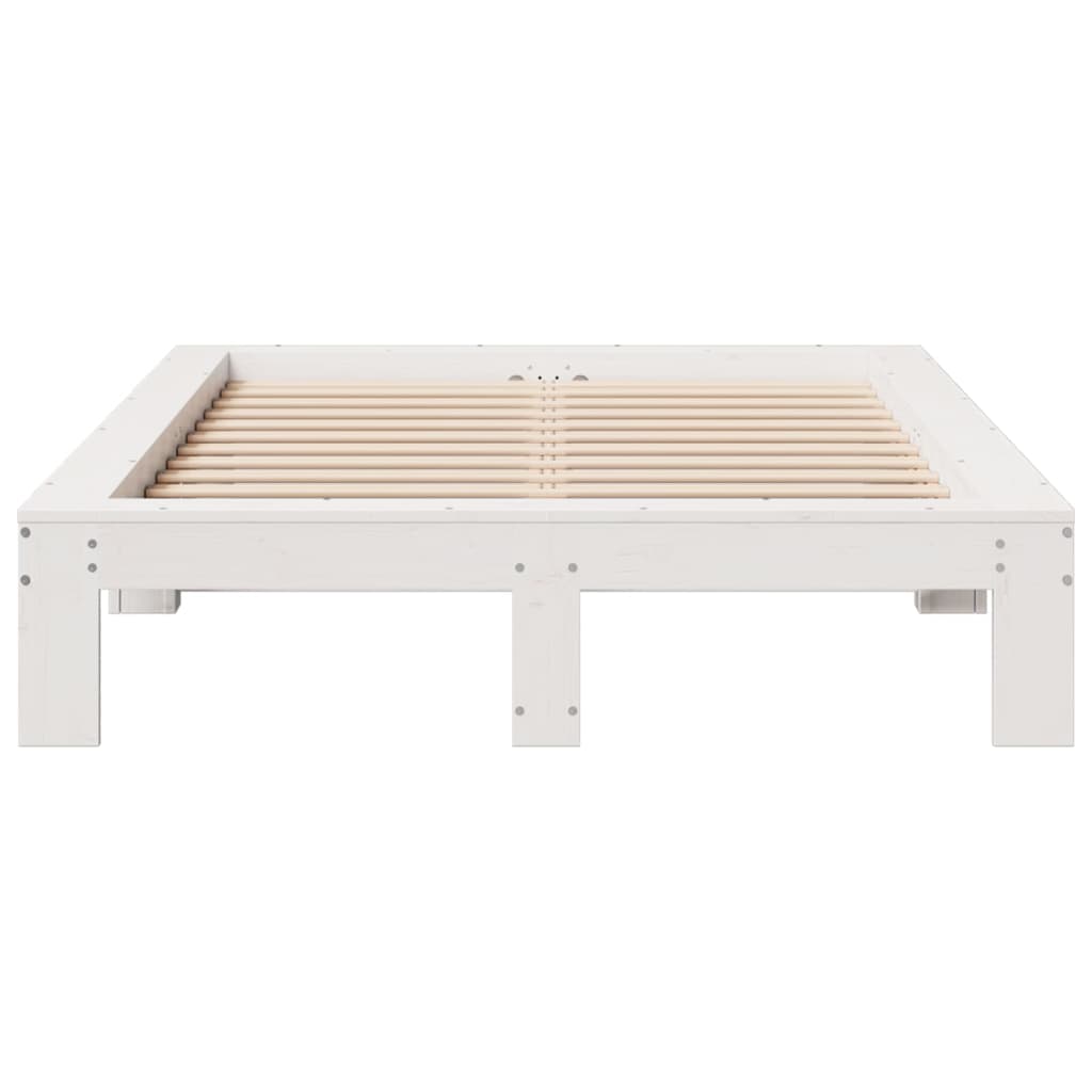 vidaXL Bed Frame without Mattress White 120x200 cm Solid Wood Pine
