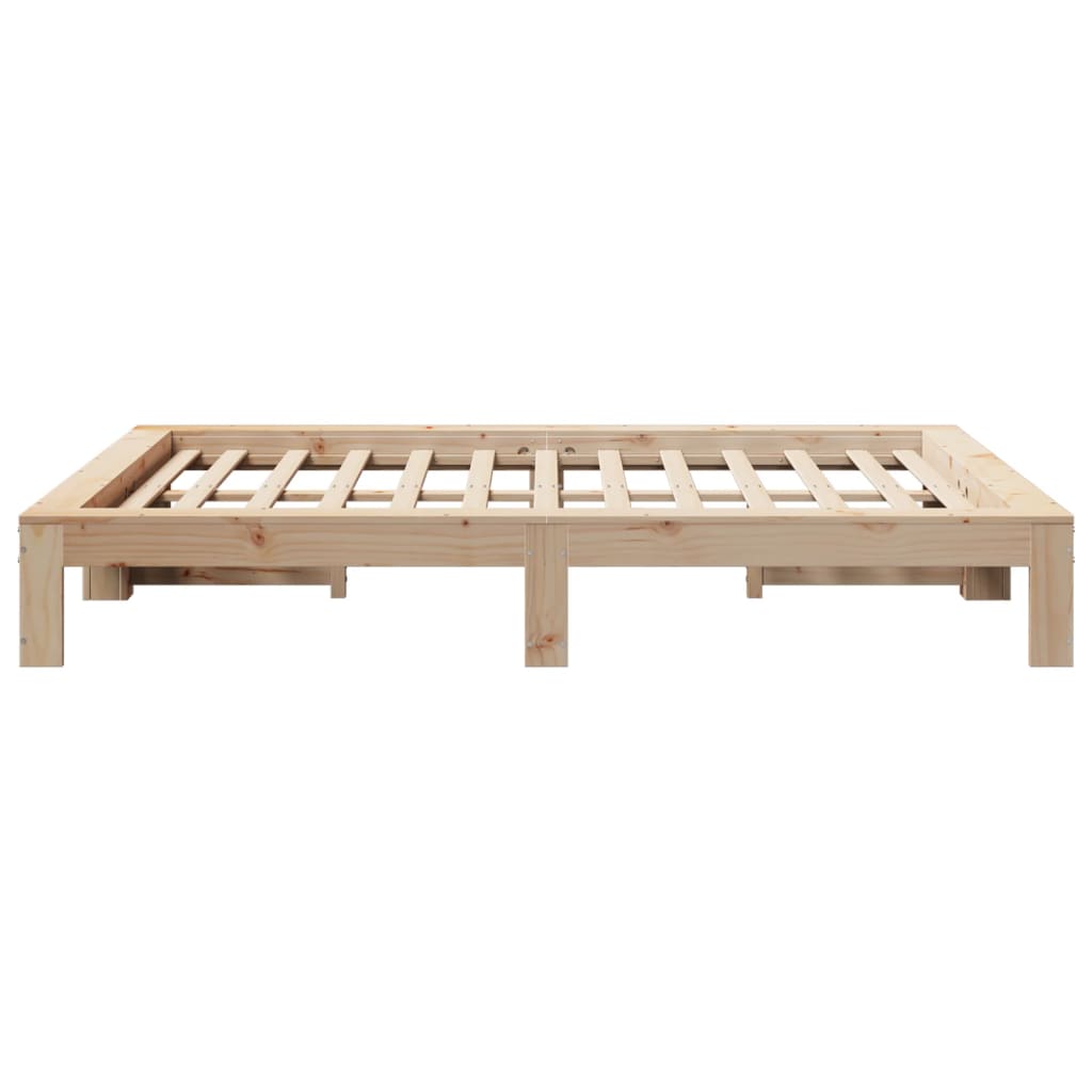 vidaXL Bed Frame without Mattress 135x190 cm Double Solid Wood Pine