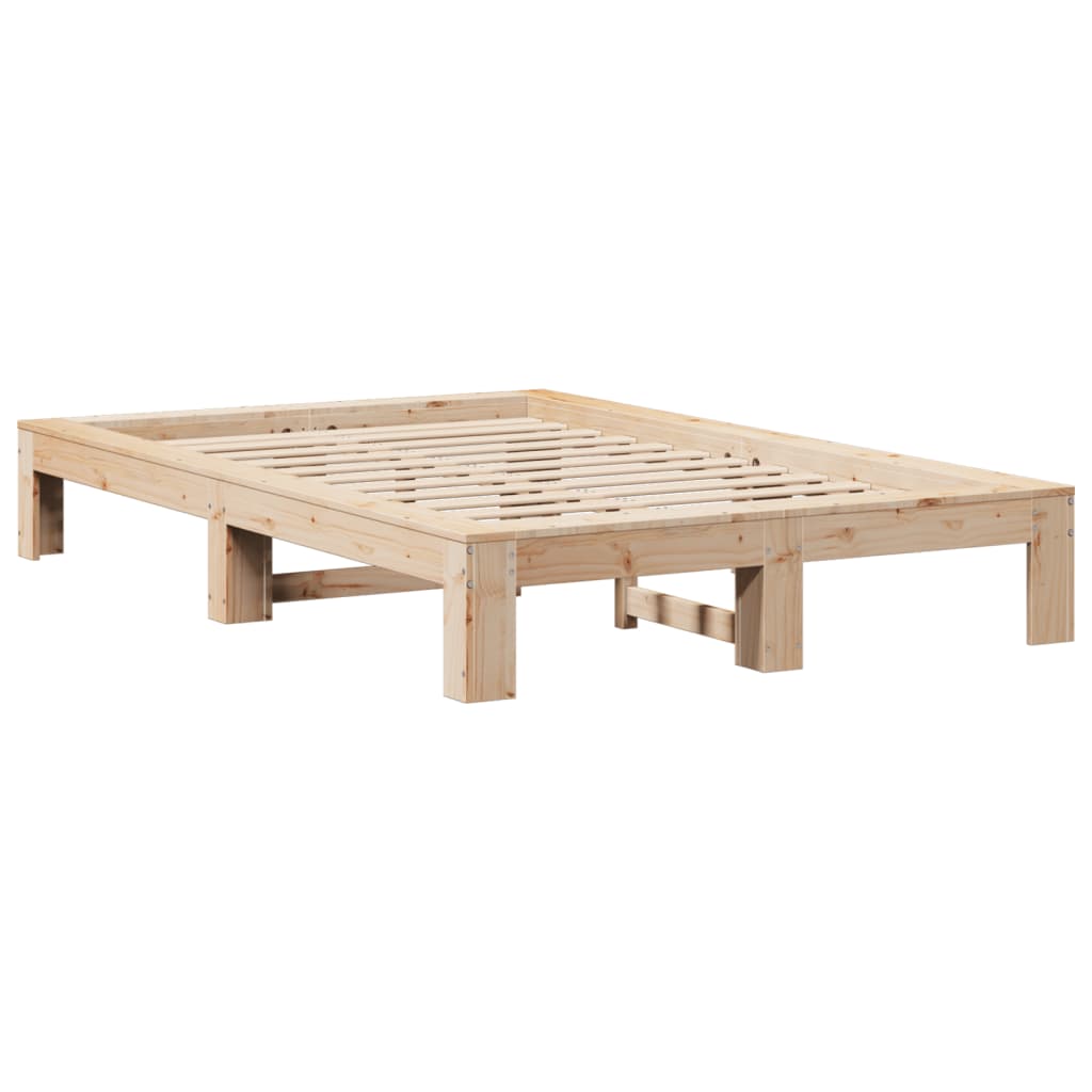 vidaXL Bed Frame without Mattress 120x190 cm Small Double Solid Wood Pine