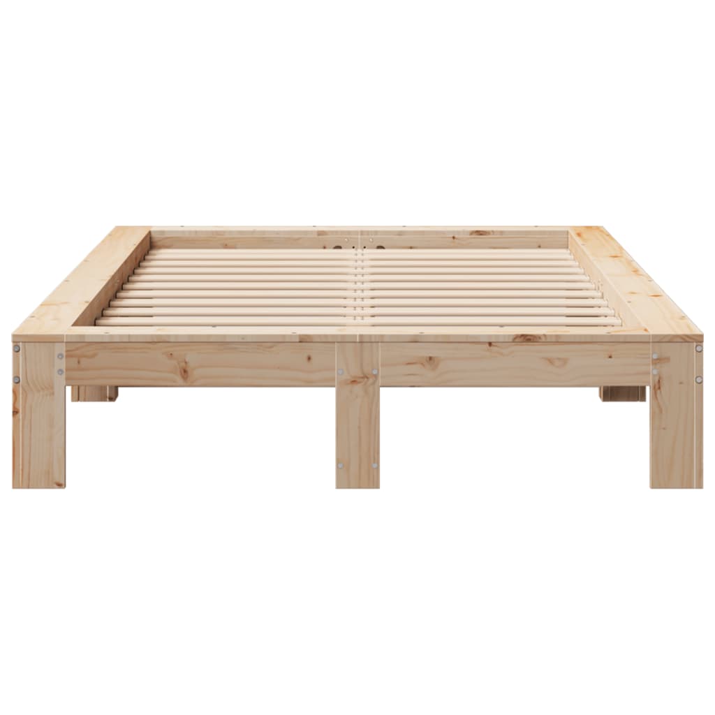 vidaXL Bed Frame without Mattress 120x190 cm Small Double Solid Wood Pine
