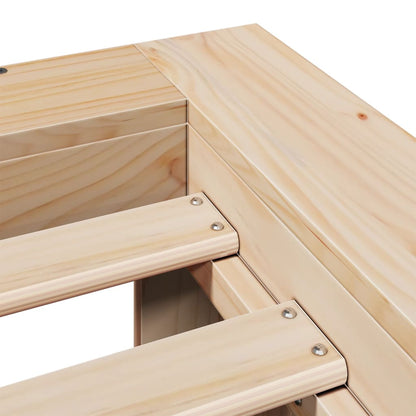 vidaXL Bed Frame without Mattress 120x190 cm Small Double Solid Wood Pine