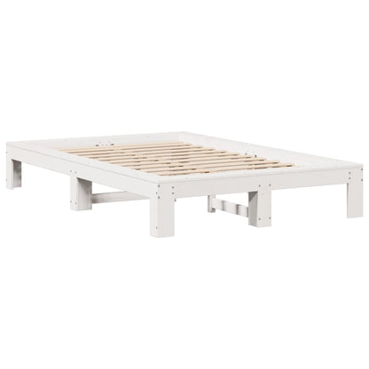 vidaXL Bed Frame without Mattress White 120x190 cm Small Double Solid Wood Pine