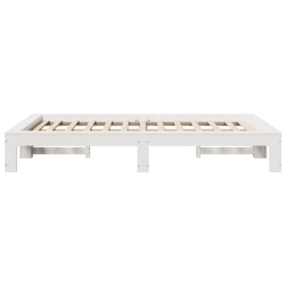 vidaXL Bed Frame without Mattress White 120x190 cm Small Double Solid Wood Pine