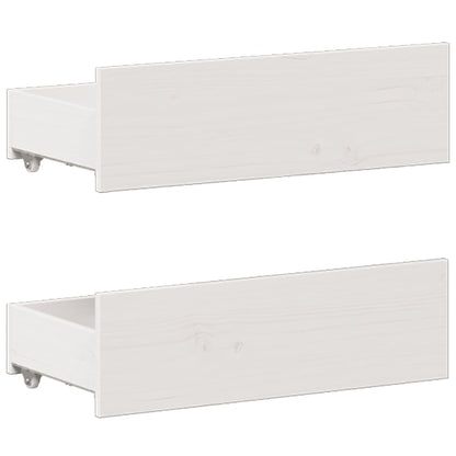 vidaXL Bed Frame without Mattress with Headboard White 200x200 cm Solid Wood Pine