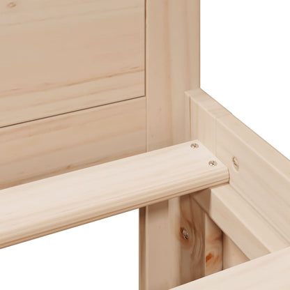 vidaXL Bed Frame | Natural Wood | Solid Pine Wood | Super King | Bed Frame