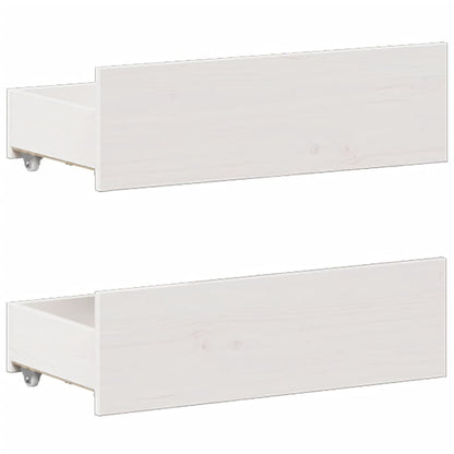 vidaXL Bed Frame without Mattress with Headboard White 180x200 cm Super King Solid Wood Pine