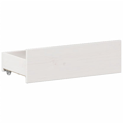 vidaXL Bed Frame without Mattress with Headboard White 180x200 cm Super King Solid Wood Pine