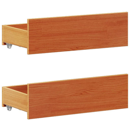 vidaXL Bed Frame without Mattress with Headboard Wax Brown 180x200 cm Super King Solid Wood Pine