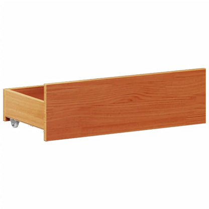vidaXL Bed Frame without Mattress with Headboard Wax Brown 180x200 cm Super King Solid Wood Pine
