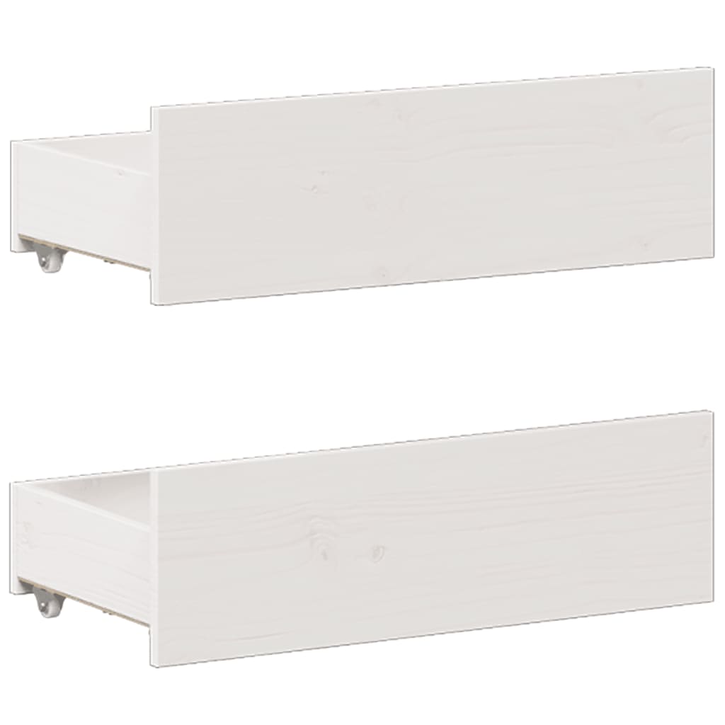 vidaXL Bed Frame without Mattress with Headboard White 150x200 cm King Size Solid Wood Pine