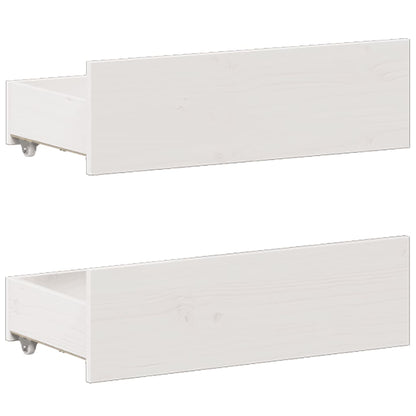 vidaXL Bed Frame without Mattress with Headboard White 150x200 cm King Size Solid Wood Pine