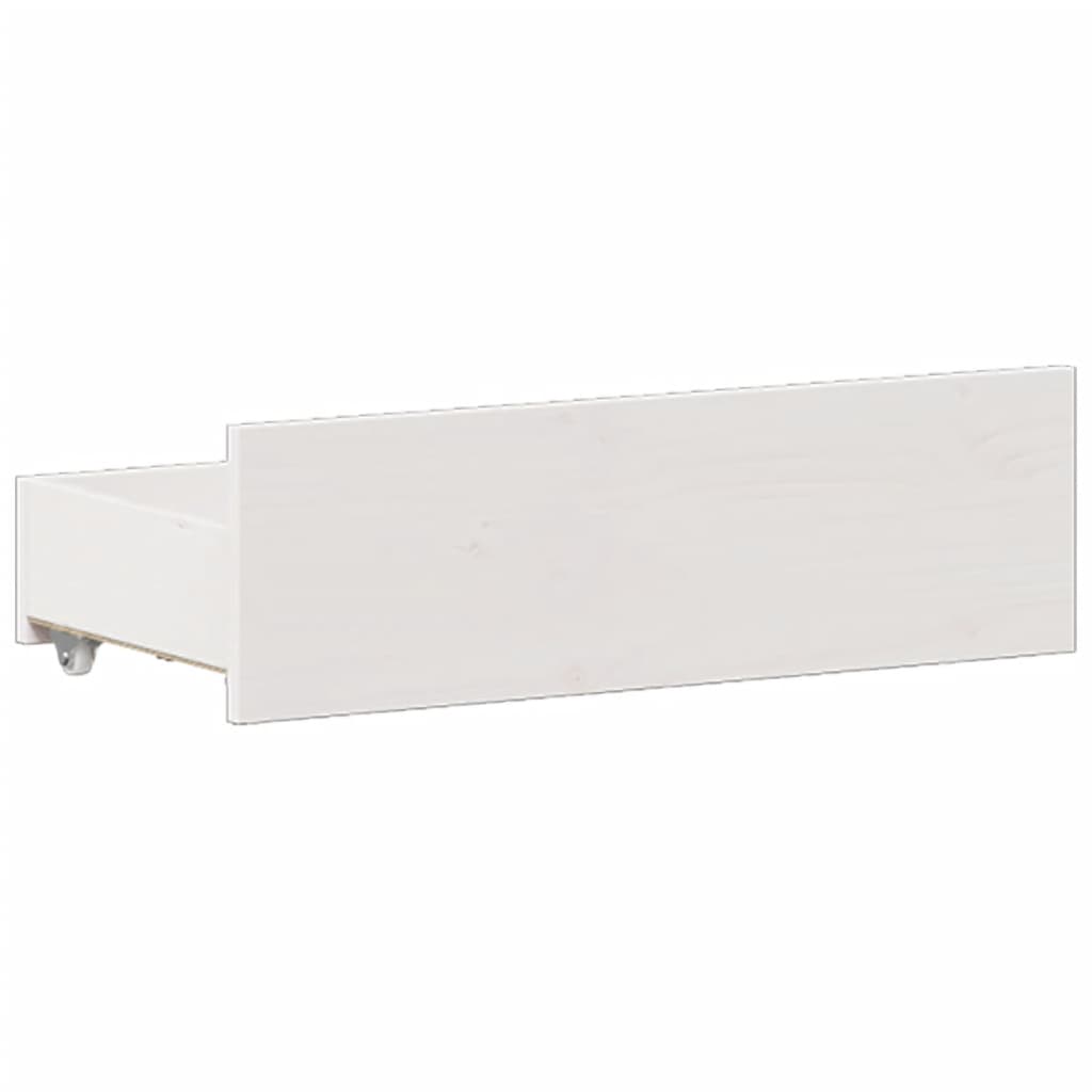 vidaXL Bed Frame without Mattress with Headboard White 150x200 cm King Size Solid Wood Pine