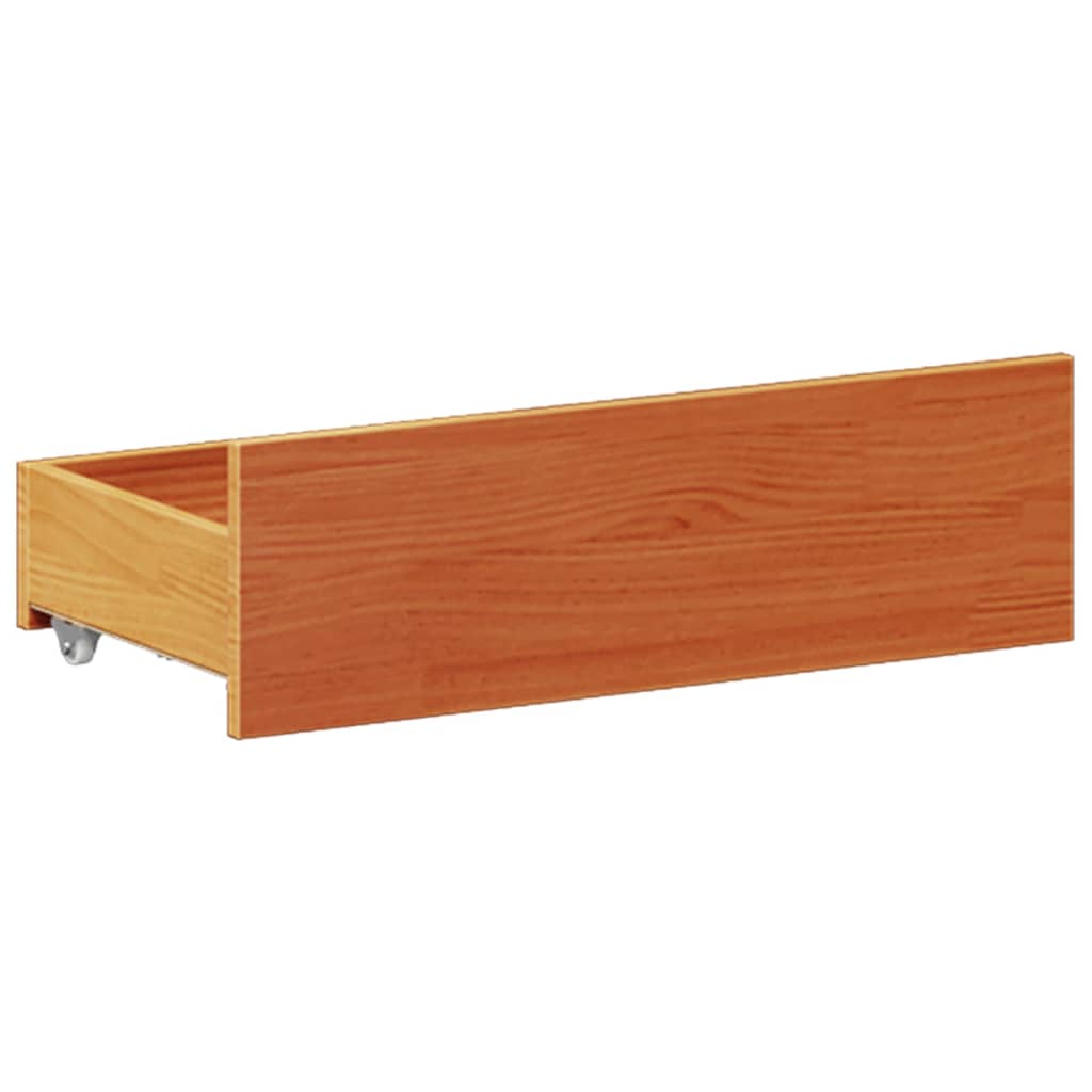 vidaXL Bed Frame without Mattress with Headboard Wax Brown 150x200 cm King Size Solid Wood Pine