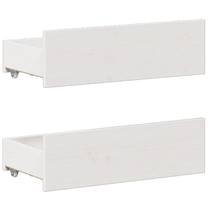 vidaXL Bed Frame without Mattress with Headboard White 140x200 cm Solid Wood Pine