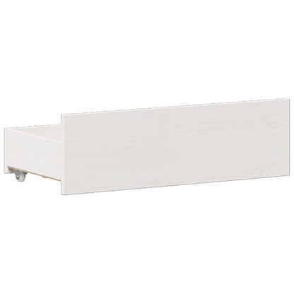 vidaXL Bed Frame without Mattress with Headboard White 140x200 cm Solid Wood Pine