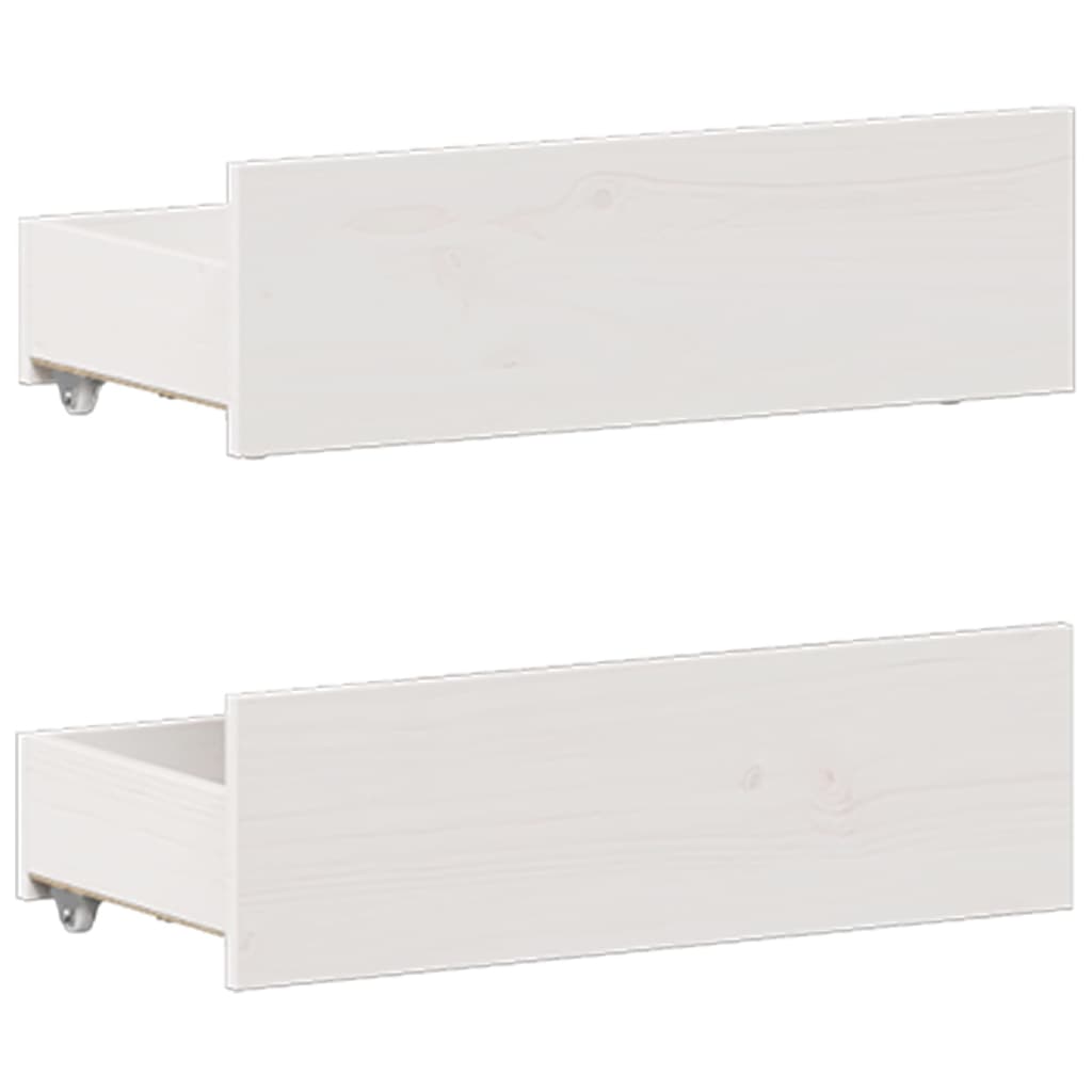 vidaXL Bed Frame without Mattress with Headboard White 120x200 cm Solid Wood Pine