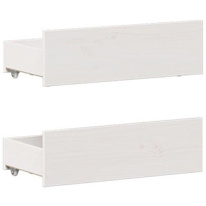 vidaXL Bed Frame without Mattress with Headboard White 120x200 cm Solid Wood Pine